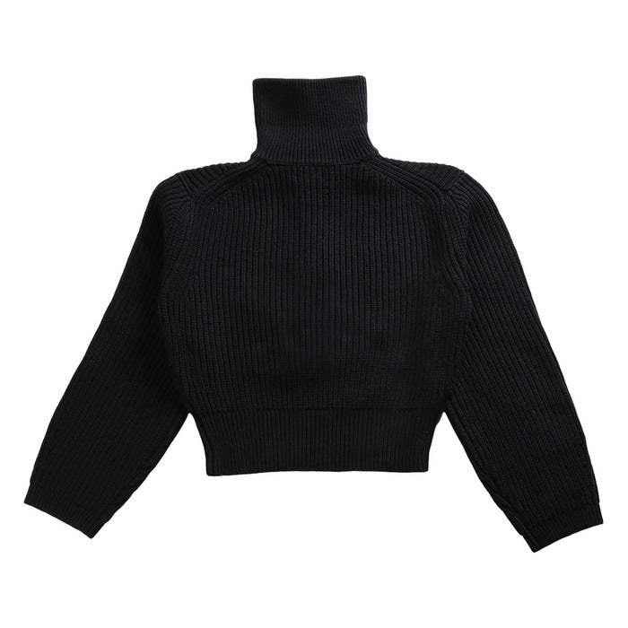 Malbon Anais Quarter Zip Knit Golf Sweater Black - SS25 Women