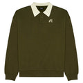Malbon Artigianale Collared Crewneck Golf Sweater Cypress Green - SS25 Men