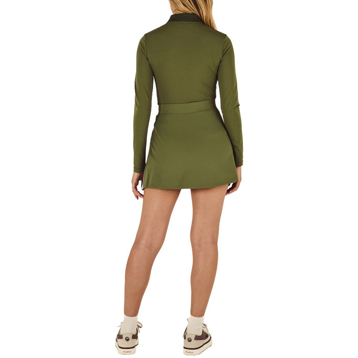 Malbon Baseline Golf Skirt Olivine - SS26 Women