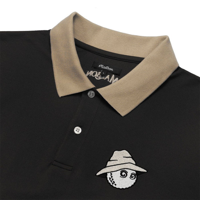 Malbon Buckets Boy Pique Golf Polo Black - 23 Men
