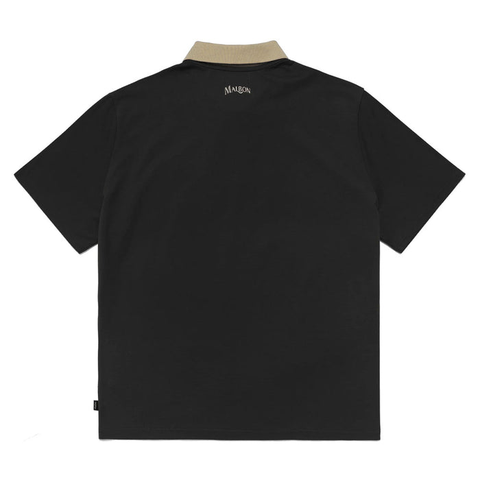 Malbon Buckets Boy Pique Golf Polo Black - 23 Men