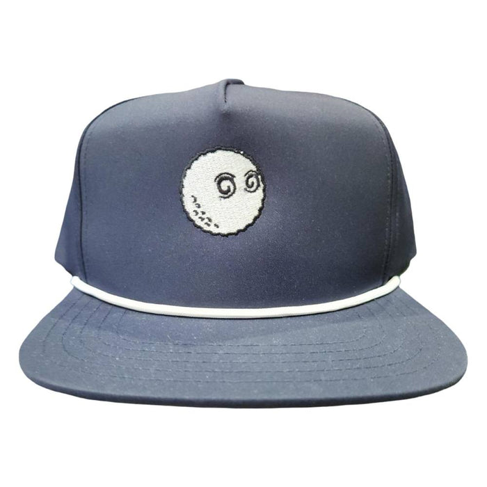Malbon Buckets Logo Evergreen Poly Rope 5-Panel Golf Cap Navy - FW25 Men