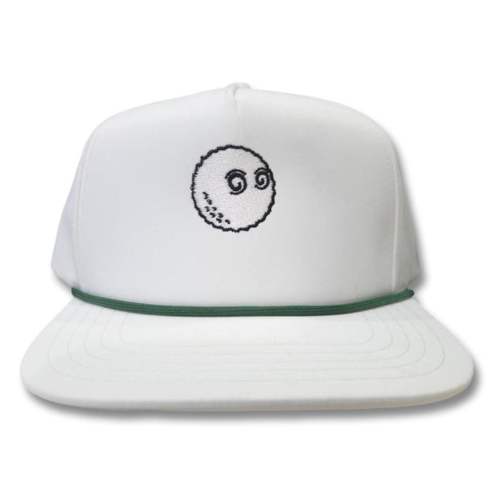 Malbon Buckets Logo Evergreen Poly Rope 5-Panel Golf Cap White/Green - FW25 Men