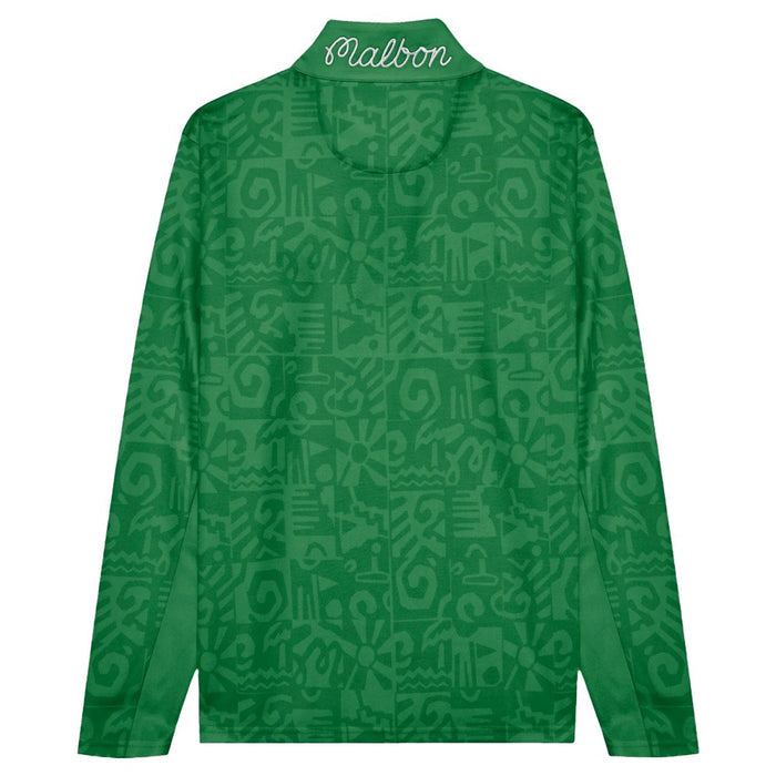 Malbon Capo Performance Quarter Zip Golf Pullover Kelly Green - SS25 Men