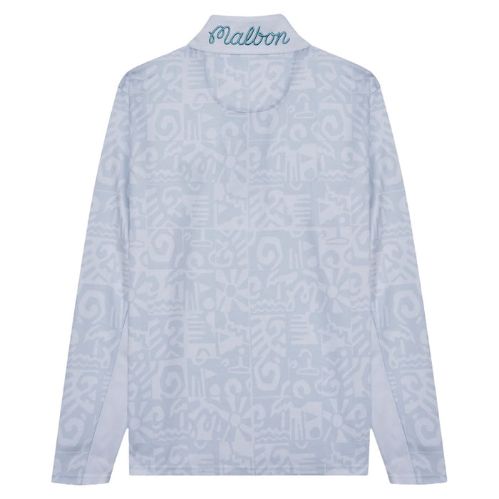 Malbon Capo Performance Quarter Zip Golf Pullover Silver - SS25 Men