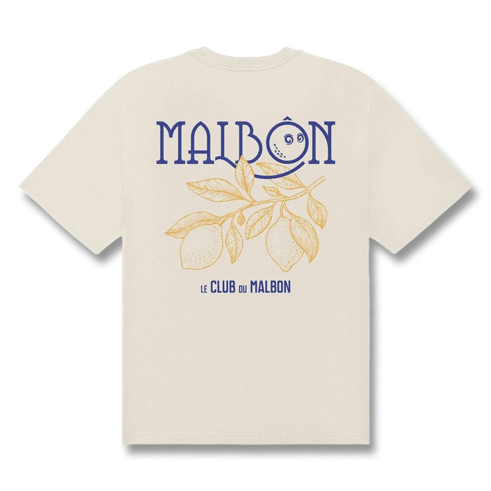 Malbon Citron Pocket Golf T-Shirt Ivory - SS25 Men