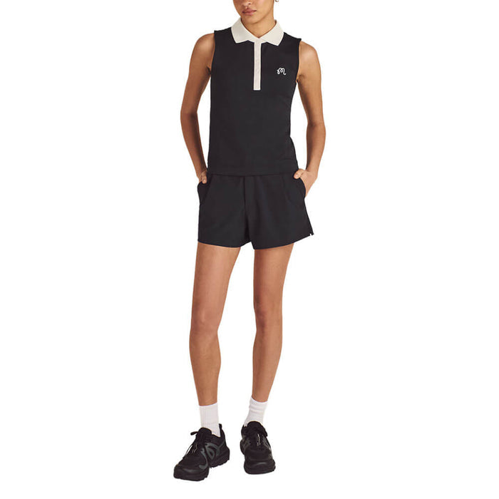 Malbon Claudia Sleeveless Golf Polo Black - 26 Women