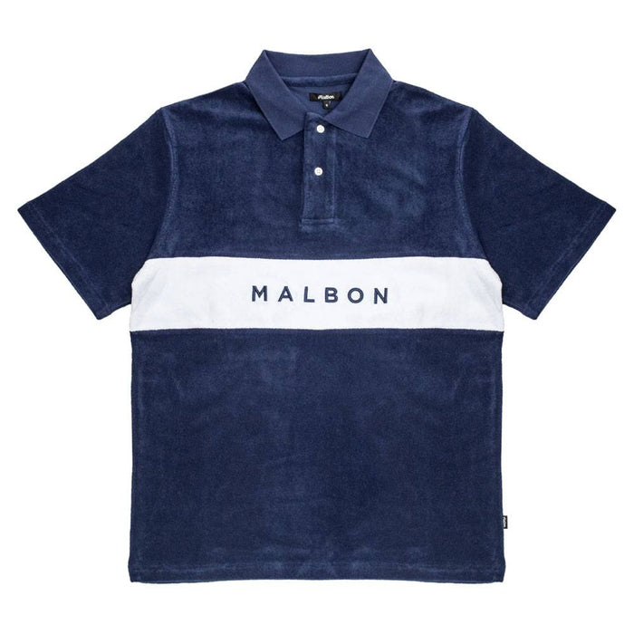 Malbon Clearwater Terry Golf Polo Navy - 23 Men