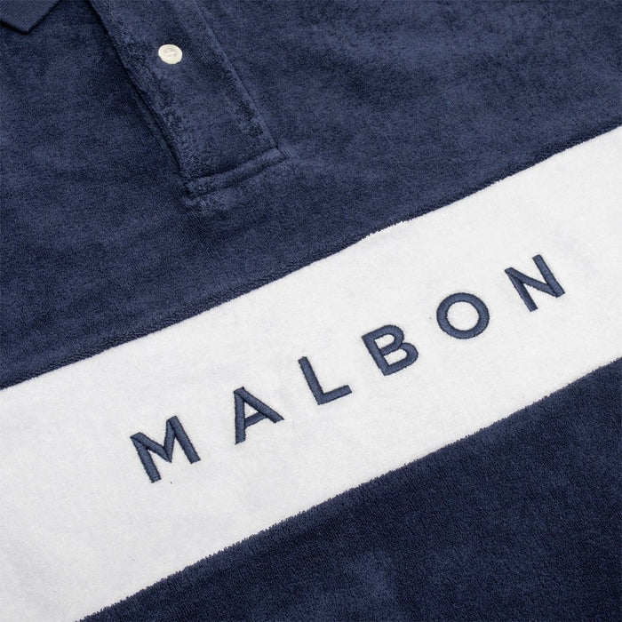 Malbon Clearwater Terry Golf Polo Navy - 23 Men
