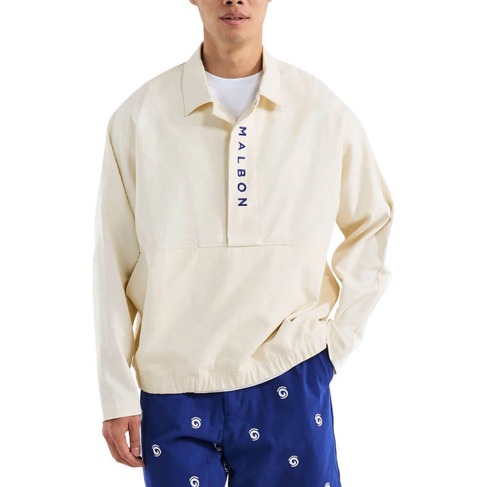 Malbon Club Golf Pullover Ivory - SS25 Men