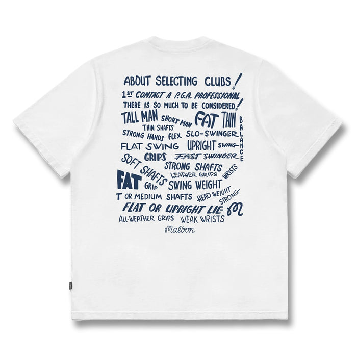 Malbon Club Select SS Golf T-Shirt White - FW24