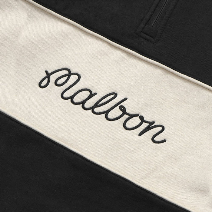 Malbon Collegiate Quarter Zip Golf Pullover Black - 23 Men