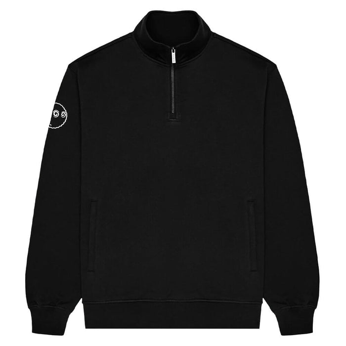 Malbon Collegiate Unbadged Golf Sweatshirt Black - FW25 Men