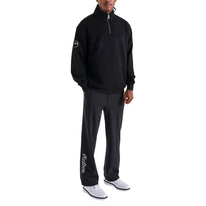 Malbon Collegiate Unbadged Golf Sweatshirt Black - FW25 Men