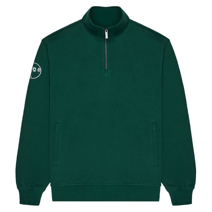 Malbon Collegiate Unbadged Golf Sweatshirt Forest - FW25 Men