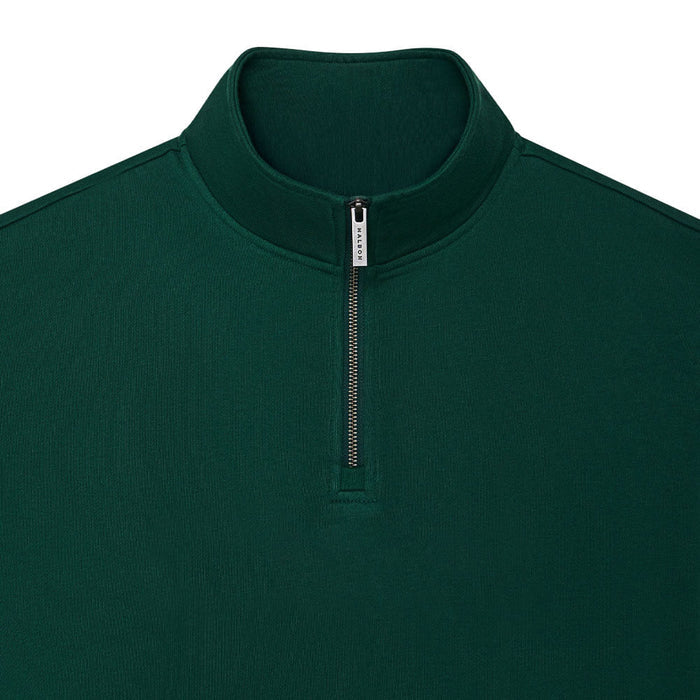 Malbon Collegiate Unbadged Golf Sweatshirt Forest - FW25 Men