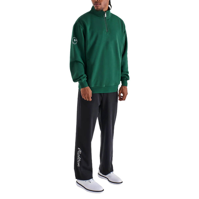Malbon Collegiate Unbadged Golf Sweatshirt Forest - FW25 Men