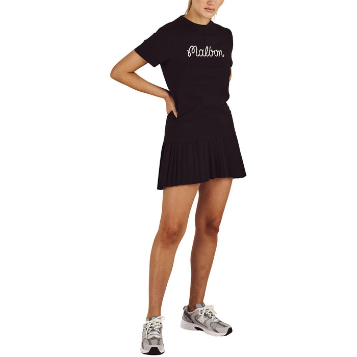 Malbon Cosette Script Golf T-Shirt Black - 26 Women