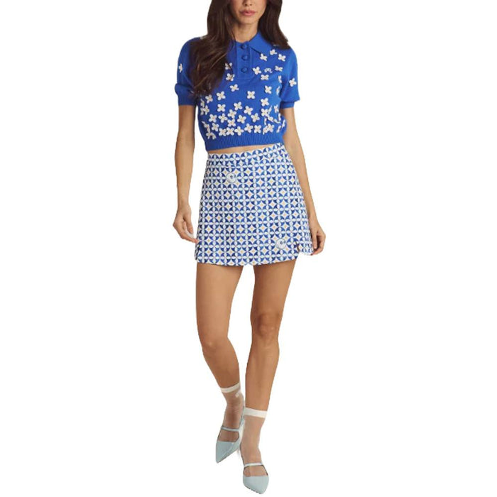 Malbon Ella High Waisted Golf Skirt Blue Multi - SS25 Women