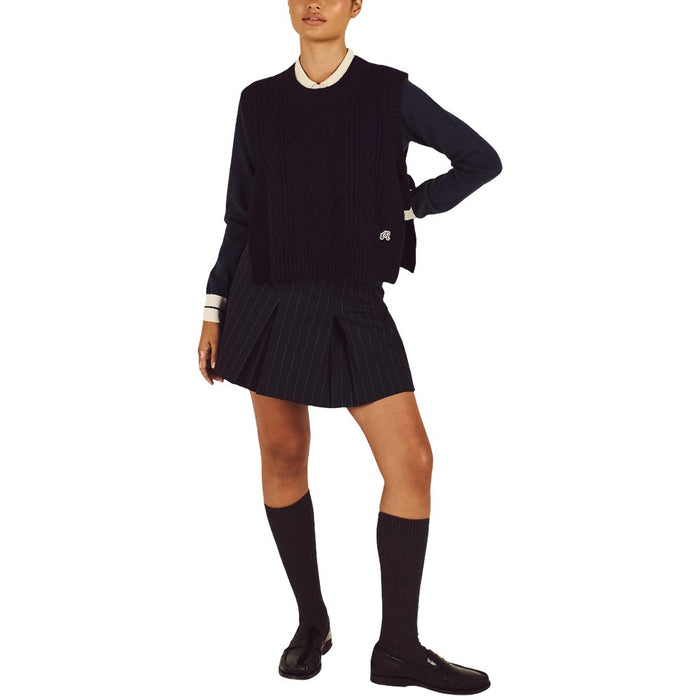 Malbon Elspeth Sweater Golf Vest Navy - FW25 Women