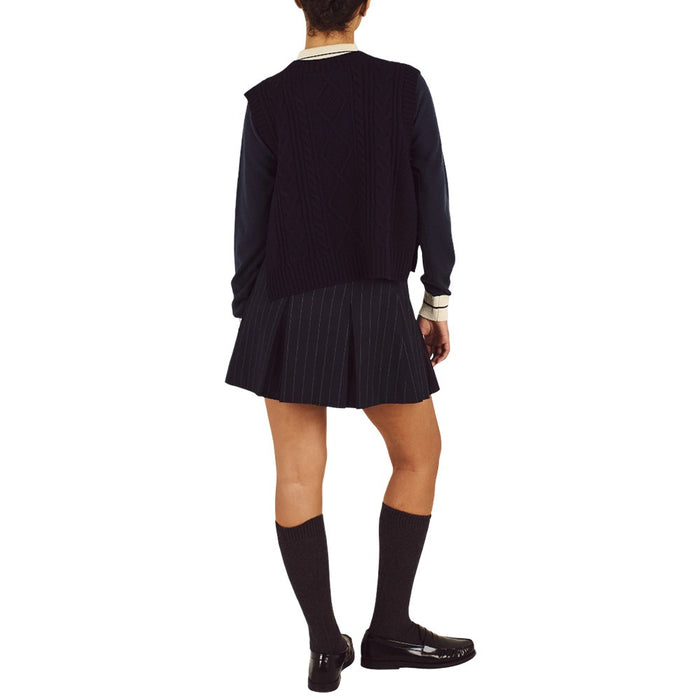 Malbon Elspeth Sweater Golf Vest Navy - FW25 Women