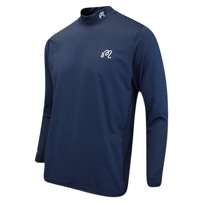 Malbon Evergreen Compression Golf Mockneck Navy - FW24 Men