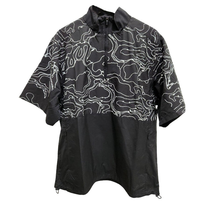 Malbon Evergreen Logo Golf Windshirt Black Topo/Black - FW25 Men