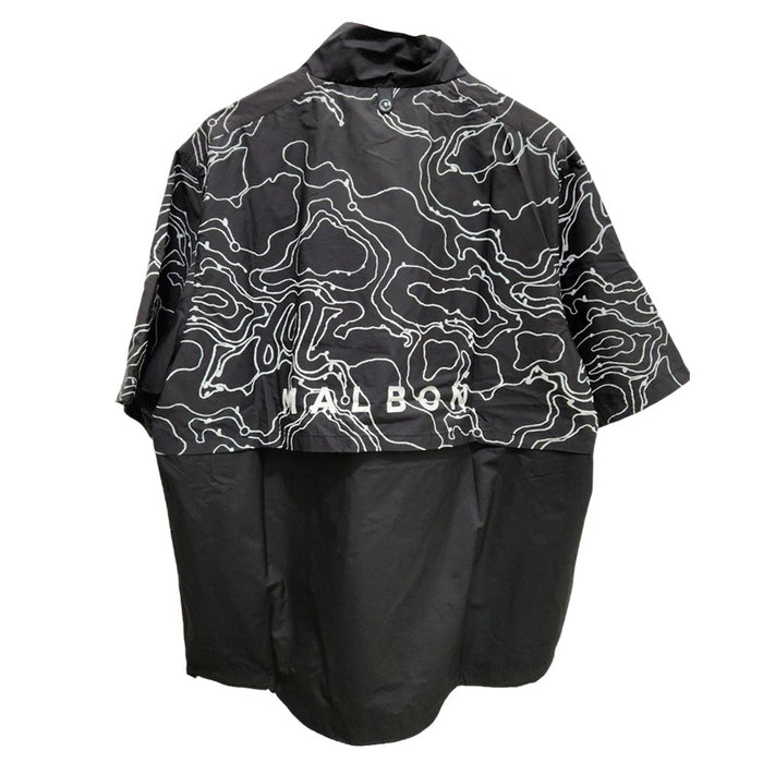 Malbon Evergreen Logo Golf Windshirt Black Topo/Black - FW25 Men