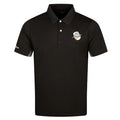 Malbon Evergreen Paneled Pique Golf Polo Black/Charcoal - SS24