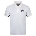 Malbon Evergreen Paneled Pique Golf Polo White/Black - SS24