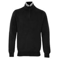Malbon Evergreen Sorrel Knit 1/4 Zip Golf Pullover Black - FW24