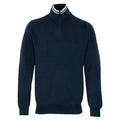 Malbon Evergreen Sorrel Knit 1/4 Zip Golf Pullover Navy - FW24