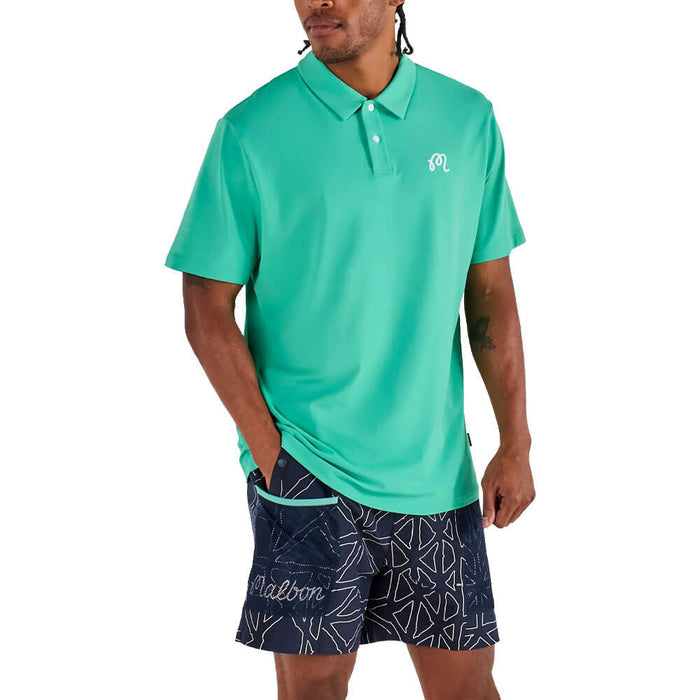 Malbon Fairway Golf Polo Marine Green - SS26 Men