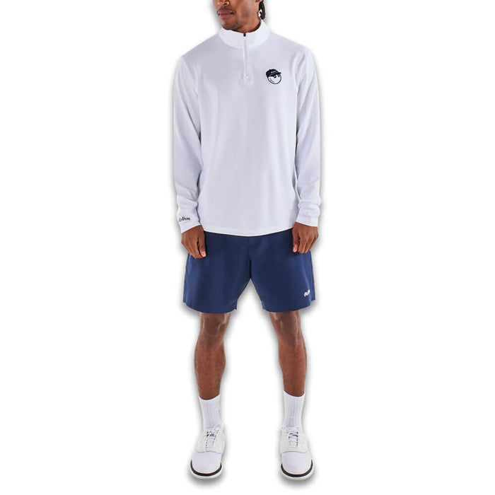 Malbon Flyer Mid Layer Golf Pullover White - 25 Men