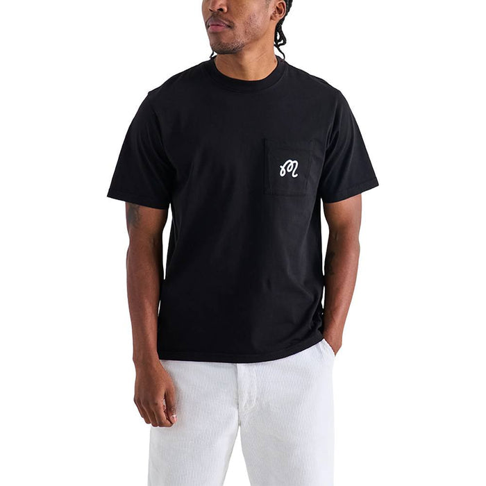 Malbon Follow Thru SS Pocket Golf T-Shirt Black - FW24