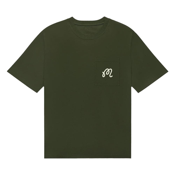 Malbon Gelato Stand Pocket Golf T-Shirt Cypress Green - SS25 Men