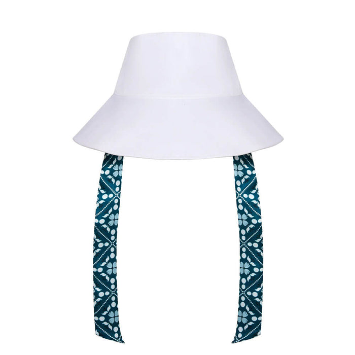 Malbon Gia Open Top Golf Bucket Hat White - SS25 Women