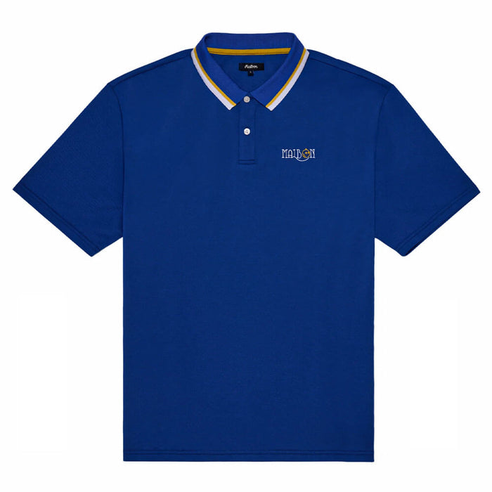 Malbon Grasse Pique Golf Polo Blue - SS25 Men