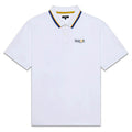 Malbon Grasse Pique Golf Polo White - SS25 Men