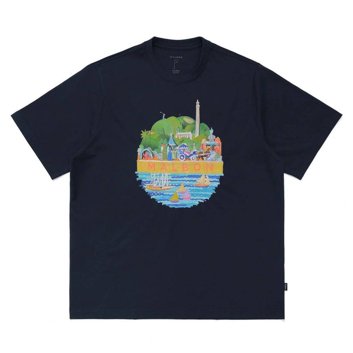 Malbon Harbour Golf T-Shirt Navy - 23 Men