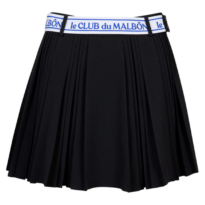 Malbon Joelle Pleated Golf Skirt Black - SS25 Women