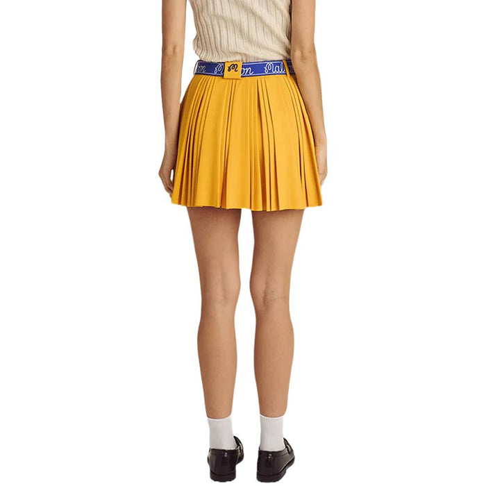 Malbon Joelle Pleated Golf Skirt Gold - SS25 Women