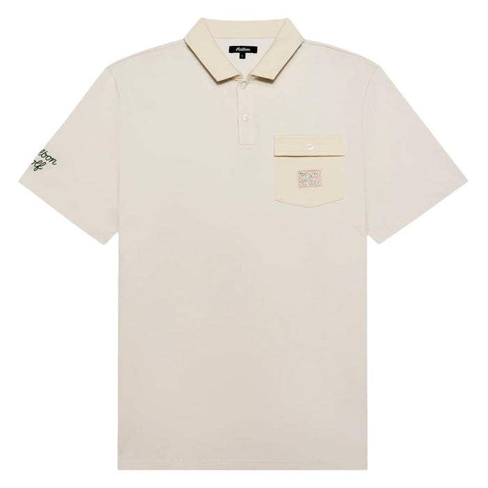 Malbon Jovis Solid Golf Polo Ivory - SS25 Men