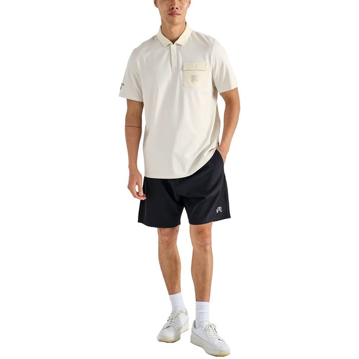 Malbon Jovis Solid Golf Polo Ivory - SS25 Men