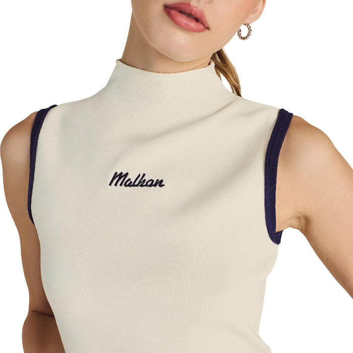 Malbon Kara Mock Neck Golf Vest Ivory - SS25 Women