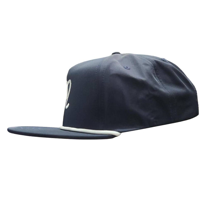 Malbon M Icon Evergreen Poly Rope 5-Panel Golf Cap Navy - FW25 Men