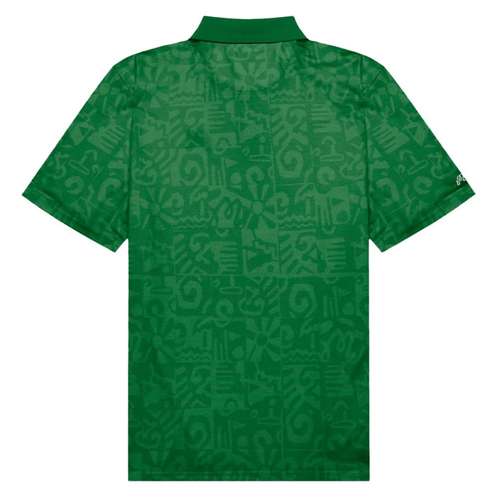 Malbon Mezzi Performance Pique Printed Golf Polo Kelly Green - SS25 Men