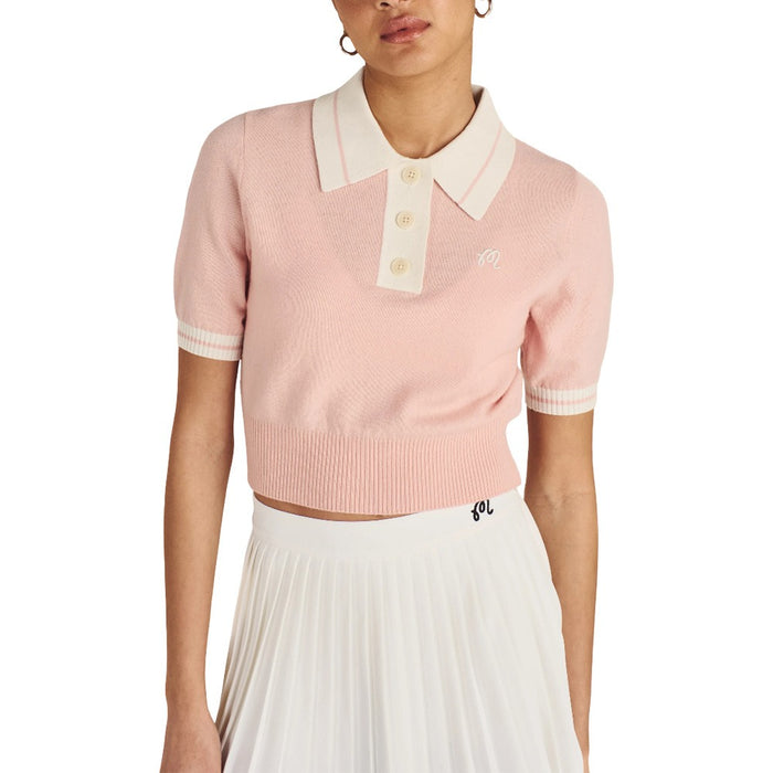 Malbon Mikayla Knit Golf Polo Dusty Rose - 24 Women