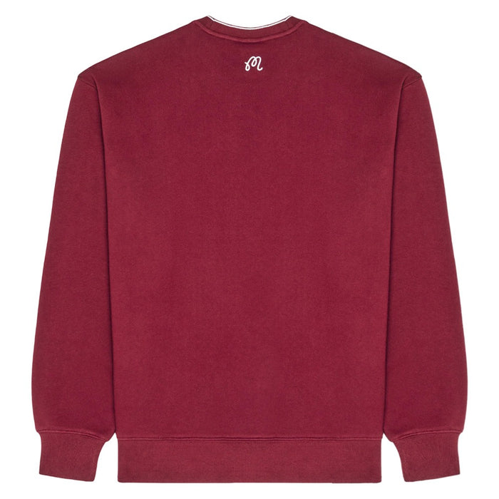 Malbon Monarch Crewneck Golf Sweatshirt Red Mahogany - FW25 Men