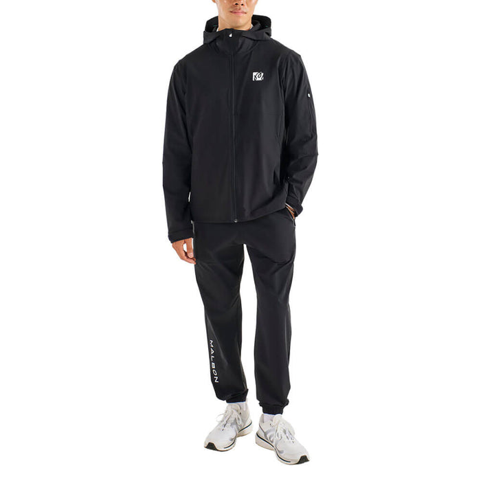 Malbon Performance Full Zip Shell Golf Jacket Black - FW25 Men